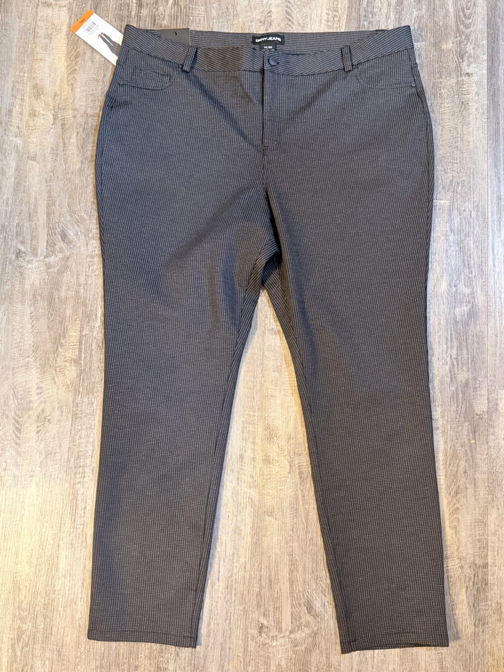 DKNY Women's Slim Ankle Pinstripe Trousers - Charcoal
